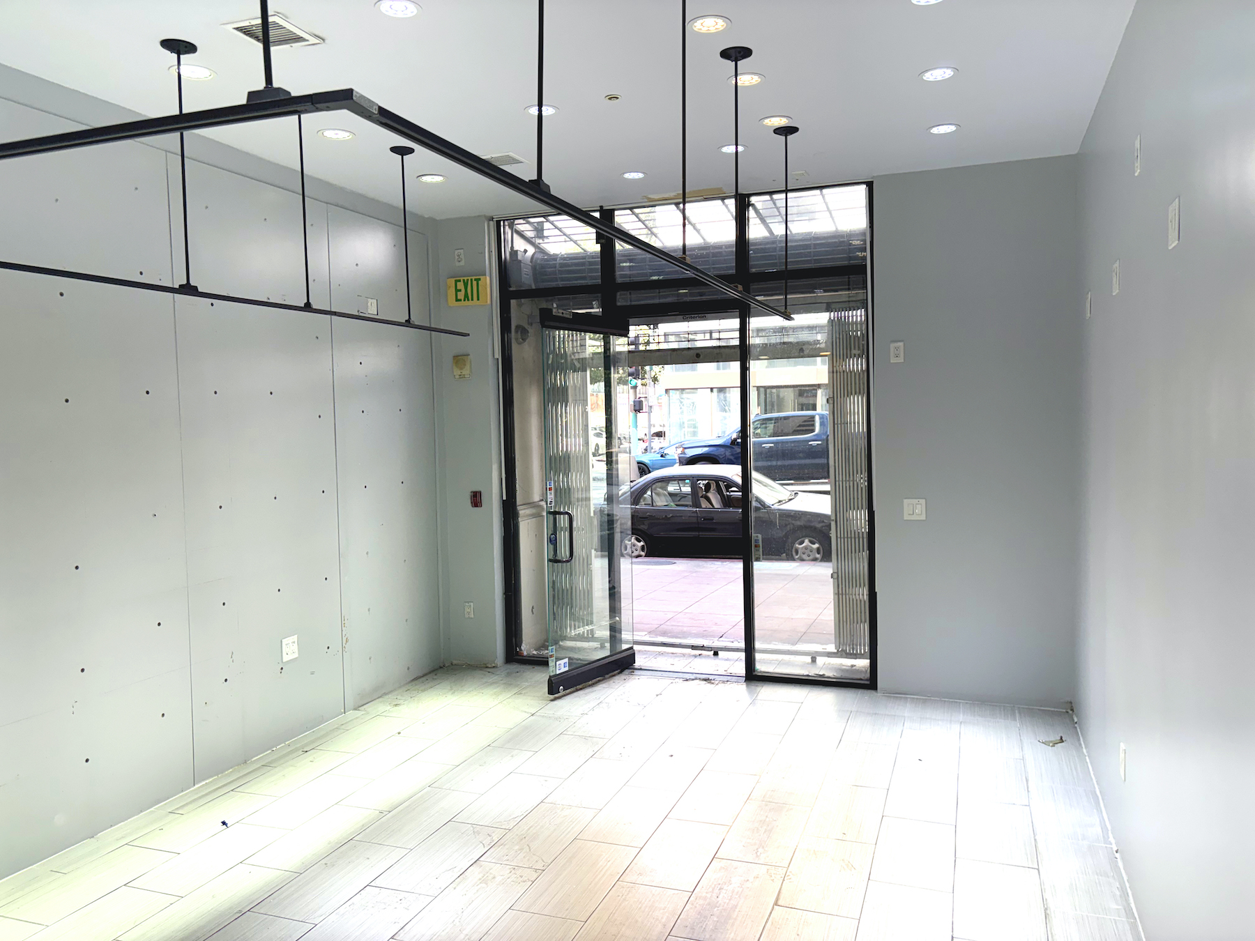 Glass storefront at 758 S Broadway Los Angeles