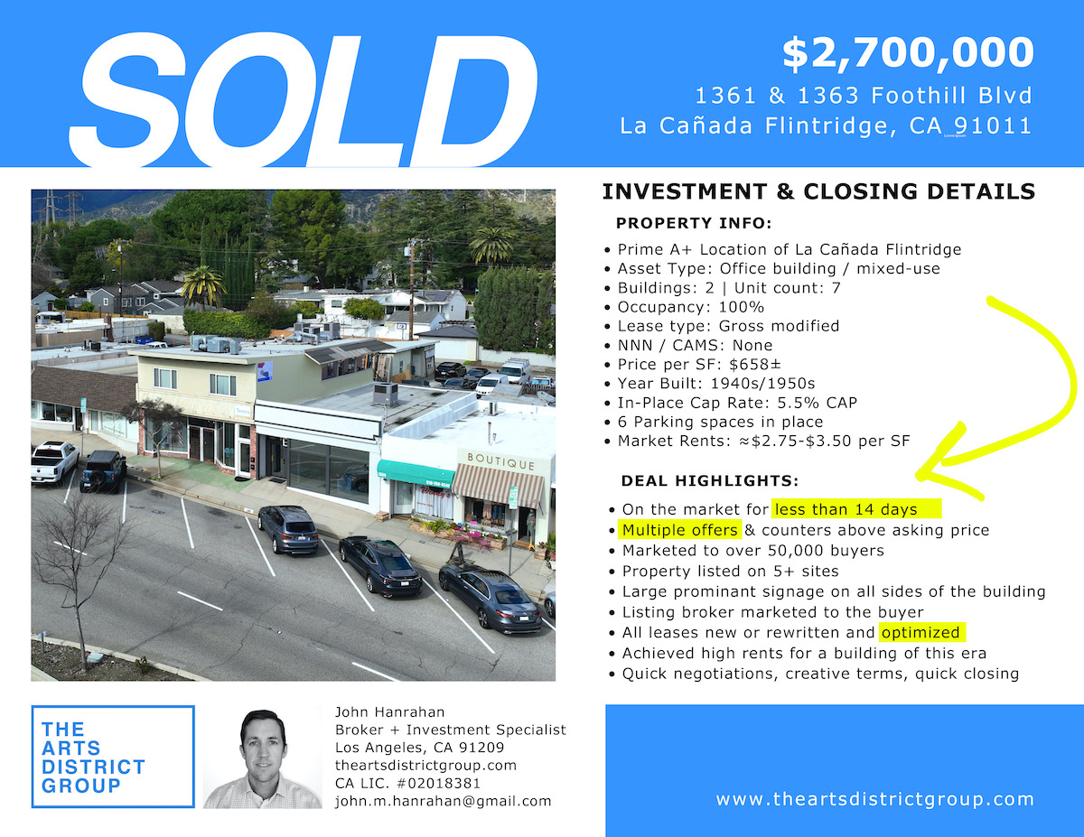 1361-1363 Foothill Blvd Just Sold